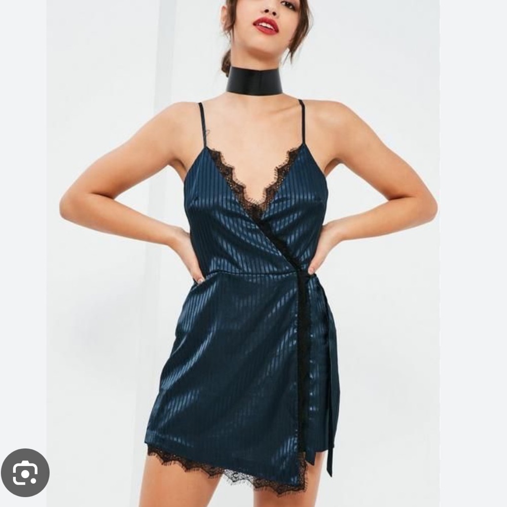 Misguided Striped Slip jumpsuit dress